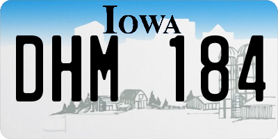 IA license plate DHM184