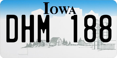 IA license plate DHM188