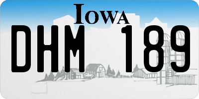 IA license plate DHM189