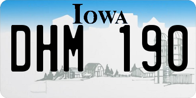 IA license plate DHM190