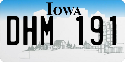 IA license plate DHM191