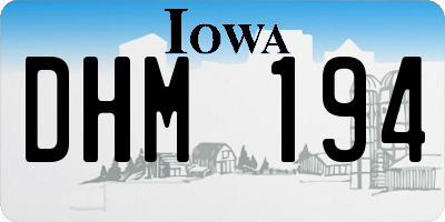 IA license plate DHM194