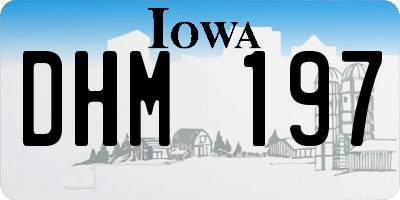 IA license plate DHM197