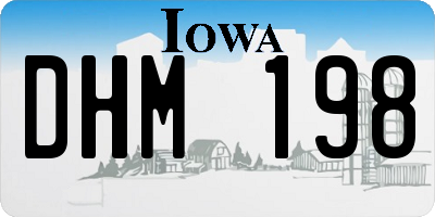 IA license plate DHM198