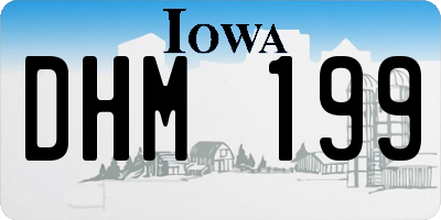 IA license plate DHM199