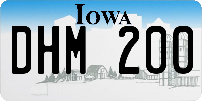 IA license plate DHM200