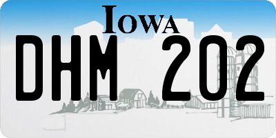 IA license plate DHM202