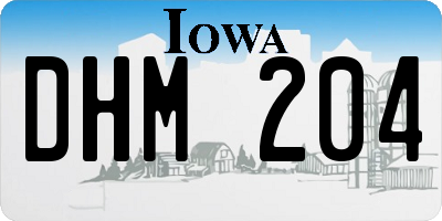 IA license plate DHM204