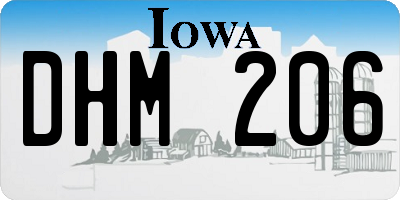 IA license plate DHM206