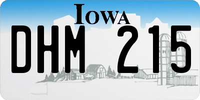 IA license plate DHM215