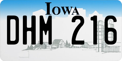 IA license plate DHM216