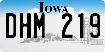 IA license plate DHM219