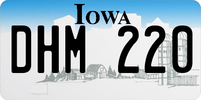 IA license plate DHM220