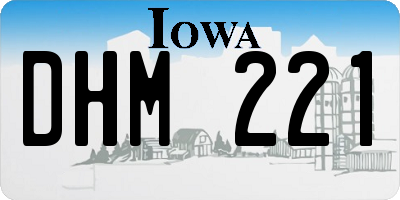 IA license plate DHM221