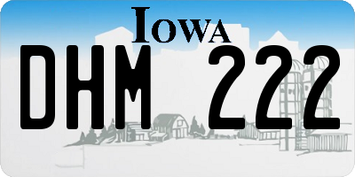 IA license plate DHM222