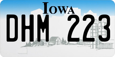 IA license plate DHM223