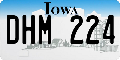 IA license plate DHM224