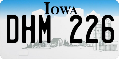 IA license plate DHM226