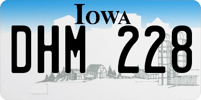 IA license plate DHM228