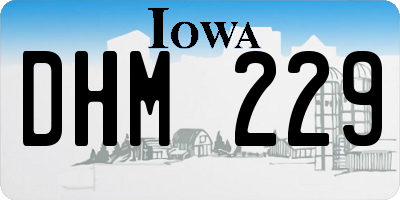 IA license plate DHM229