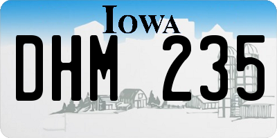 IA license plate DHM235