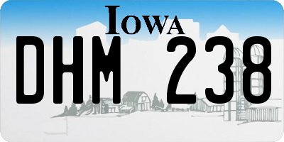 IA license plate DHM238