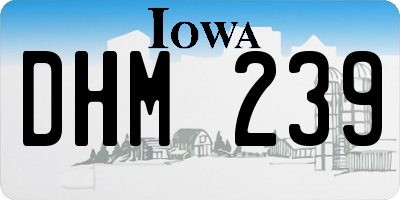 IA license plate DHM239