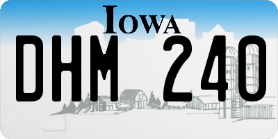 IA license plate DHM240