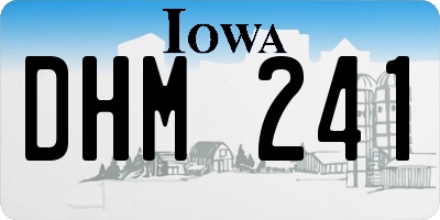 IA license plate DHM241