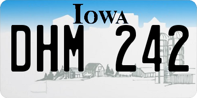 IA license plate DHM242