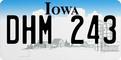 IA license plate DHM243