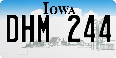 IA license plate DHM244