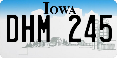 IA license plate DHM245