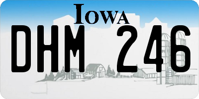 IA license plate DHM246