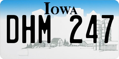 IA license plate DHM247