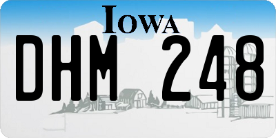 IA license plate DHM248