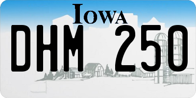 IA license plate DHM250