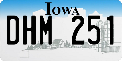 IA license plate DHM251