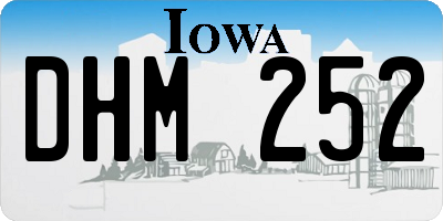 IA license plate DHM252