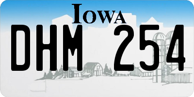 IA license plate DHM254