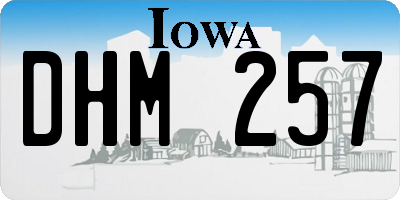 IA license plate DHM257