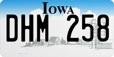 IA license plate DHM258