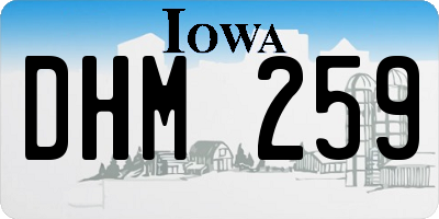 IA license plate DHM259