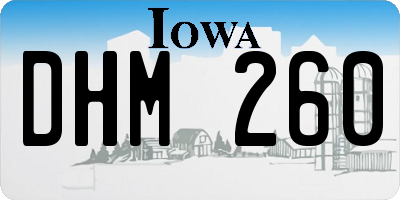 IA license plate DHM260