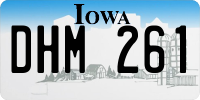 IA license plate DHM261