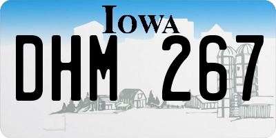 IA license plate DHM267