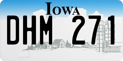 IA license plate DHM271