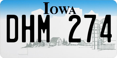 IA license plate DHM274