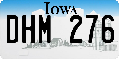 IA license plate DHM276