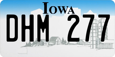 IA license plate DHM277